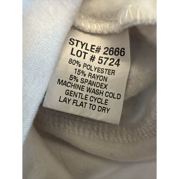 Terez Women’s Sz Large White Multicolor Inkblot Cropped Sweatshirt Athleisure - Picture 9 of 9